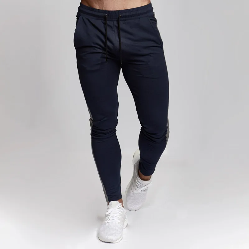 Новинка 2019 брендовые штаны медаль фитнес повседневные эластичные вышитые брюки стрейч хлопок Мужские штаны для бега бодибилдинга