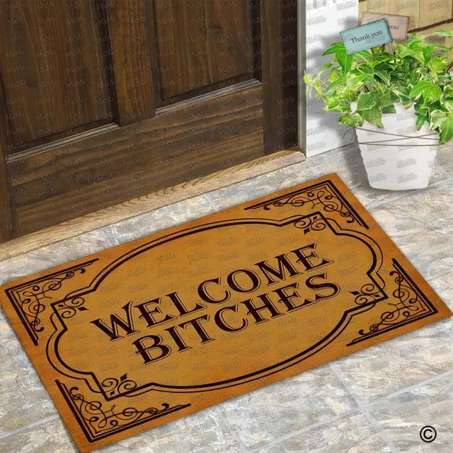 Funny Door Mat Entrance Front Door Mat Bitches Home Doormat
