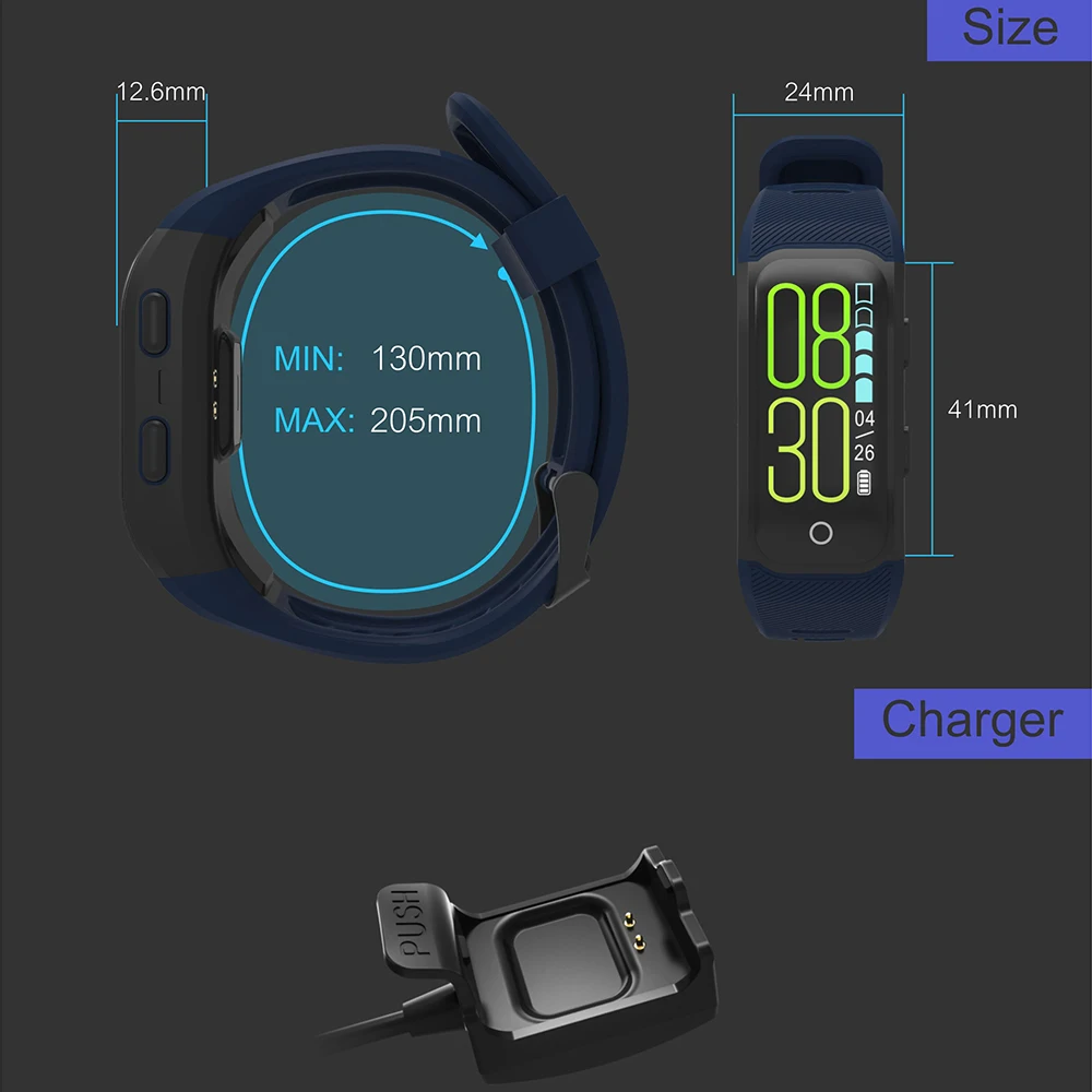 Uhoofit Цвет Экран IP68 Водонепроницаемый gps смарт браслет монитор сердечного ритма