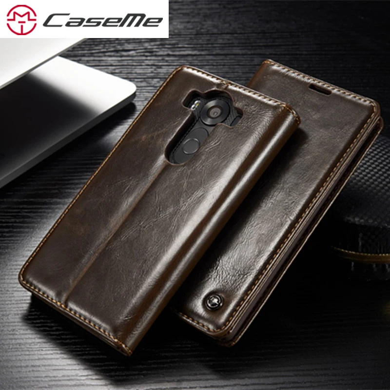 CaseMe для LG G4 G5 G6 Роскошный кожаный бумажник Стенд держатель чехол V10 V20 Магнит флип