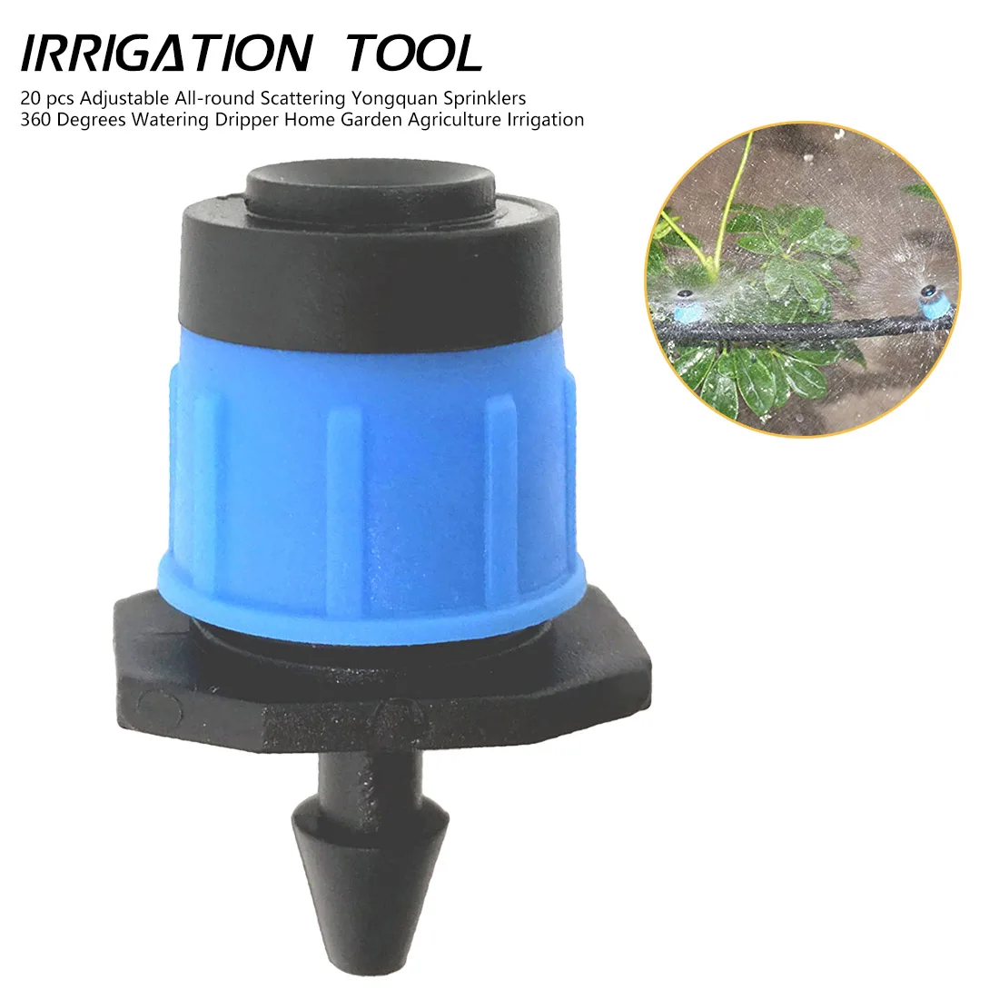 

20pcs Adjustable All-round Scattering Yongquan Sprinklers 360 Degrees Watering Dripper Home Garden Agriculture Irrigation Tool