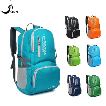 

outdoor bag sports foldable bags light waterproof nylon travel bag portable backpack solid color breathable unisex rucksack 10L