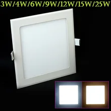 3 Вт/4 Вт/6 Вт/9 Вт/12 Вт/15 Вт/25 Вт AC85-265V теплый белый/холодный белый Светодиодный панельный светильник /Прямая поставка