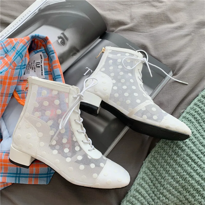 

Summer new ladies sandals breathable mesh sandals girls boots polka dot boots for women fashion All in stock, welcome to buy