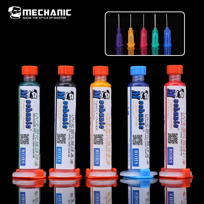 

MECHANIC 10ML UV Curable Multi-color Soldering Paste PCB BGA Paint Prevent Corrosive Arcing Welding Fluxes Oil