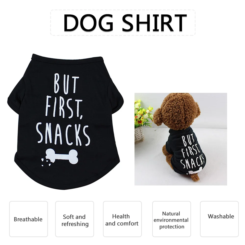 

Polyester Dog T-Shirts For Dogs Cool Spring Summer Dog Clothes Printed Pet Clothing Pet Summer Shirt For Puppy Dogs