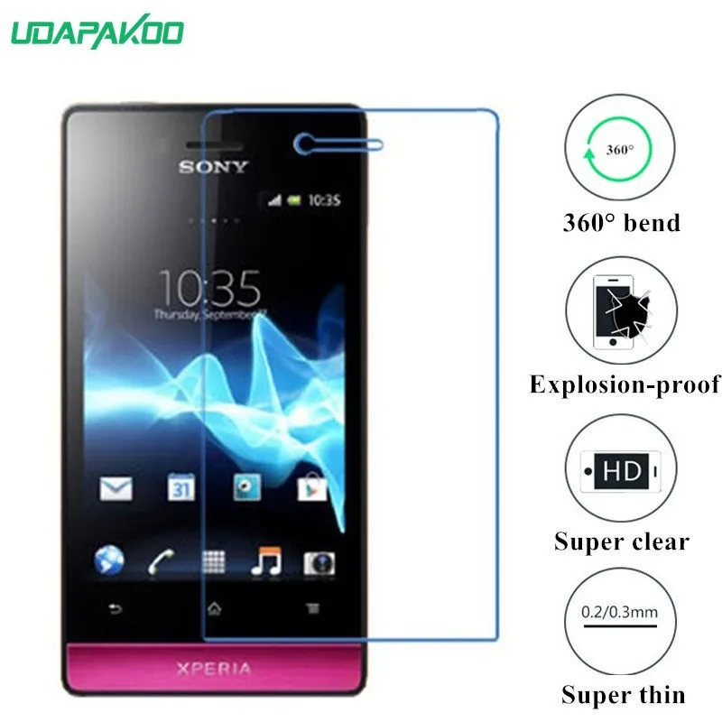 Udapakoo прозрачная закаленная (мягкое стекло) пленка для Sony Xperia Miro ST23I Nano