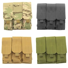 Тактический Подсумок Molle Dual 2 пистолета 9 мм Mag подсумок Velcr закрывающийся чехол подходит AR15 M4