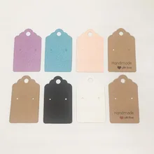 50 шт./лот 5*3 см бумажные серьги карты ручной работы с любовью красочные серьги карты Висячие ювелирные изделия дисплей карты