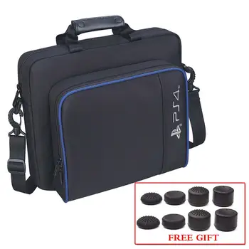 

PS4 Storage Bag Travel Protective Case Handbag Shoulder Bag with 8Pcs FPS PRO Thumb Grips for Sony Playstation 4 Console