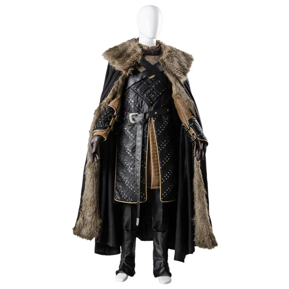 Game of Thrones Jon Snow Cosplay Costume Season 7 Outfit Full Set - GOT Snow Cosplay image 3
