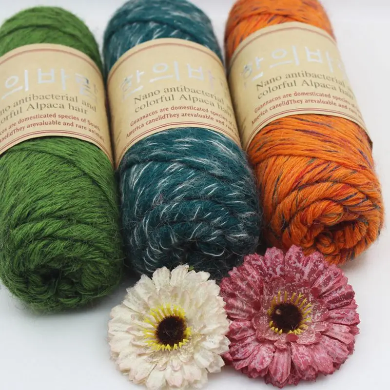100 g/lotto 140 metri di alta qualità lana Alpaca filato spesso s