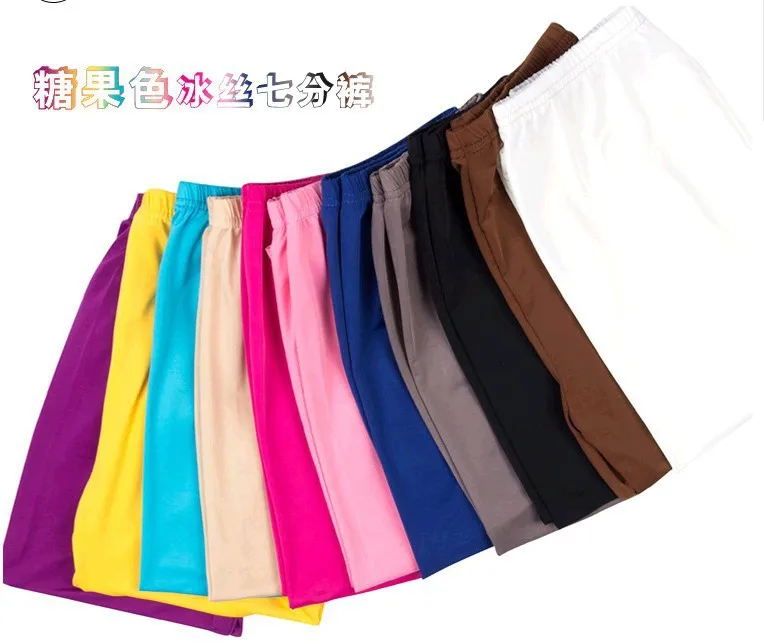 Summer candy color Ice silk sexy leggings female Comfortable Spandex cool and breathable thin Leggings L1005