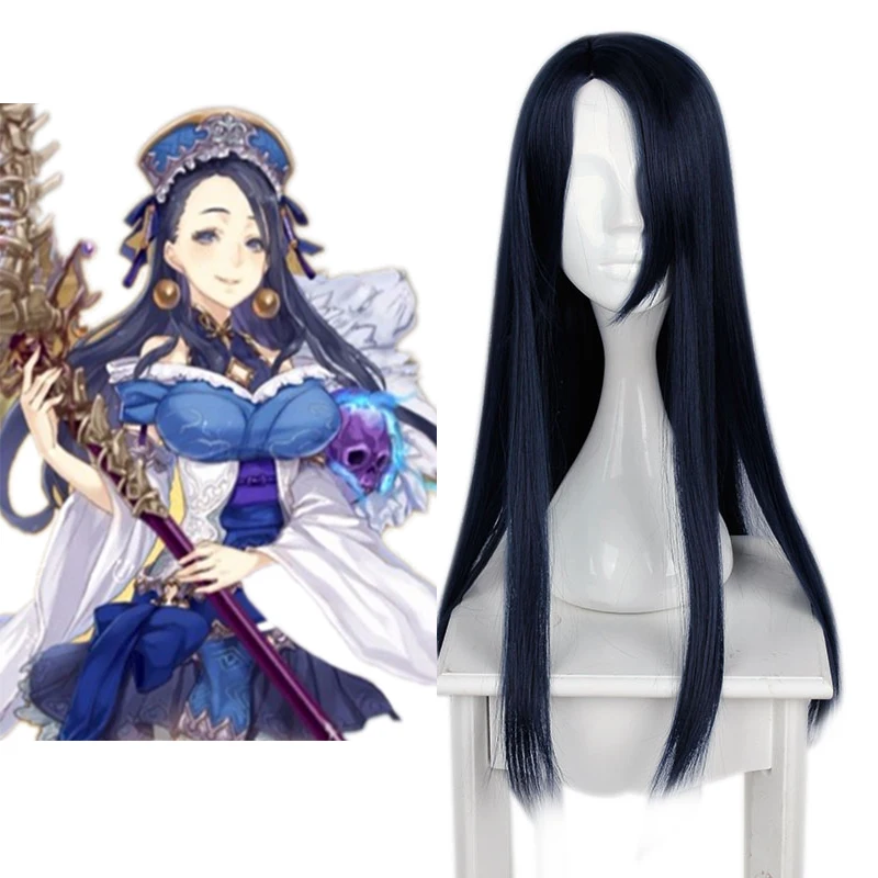 

Game SINoALICE Cosplay Wigs Kaguya Cosplay Black Long Wigs Halloween Carnival Party Cosplay Women Wigs