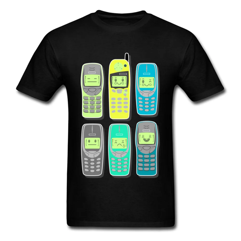 Vintage Mobile Phones Pattern_black