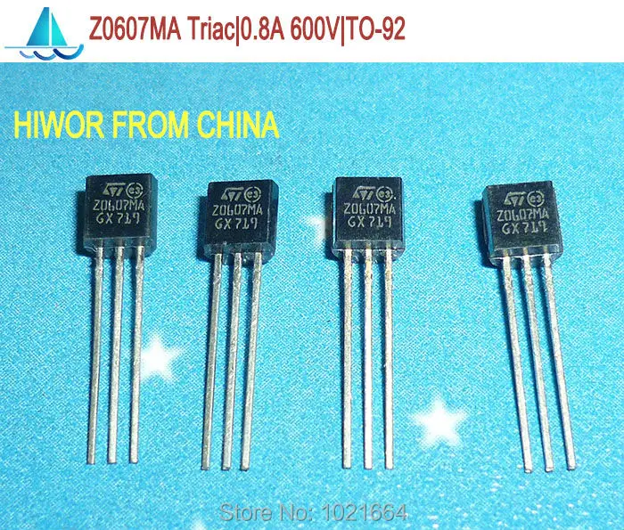 50pcs/lot Z0607MA Z0607 Triac 0.8A 600V TO 92-in Integrated Circuits ...