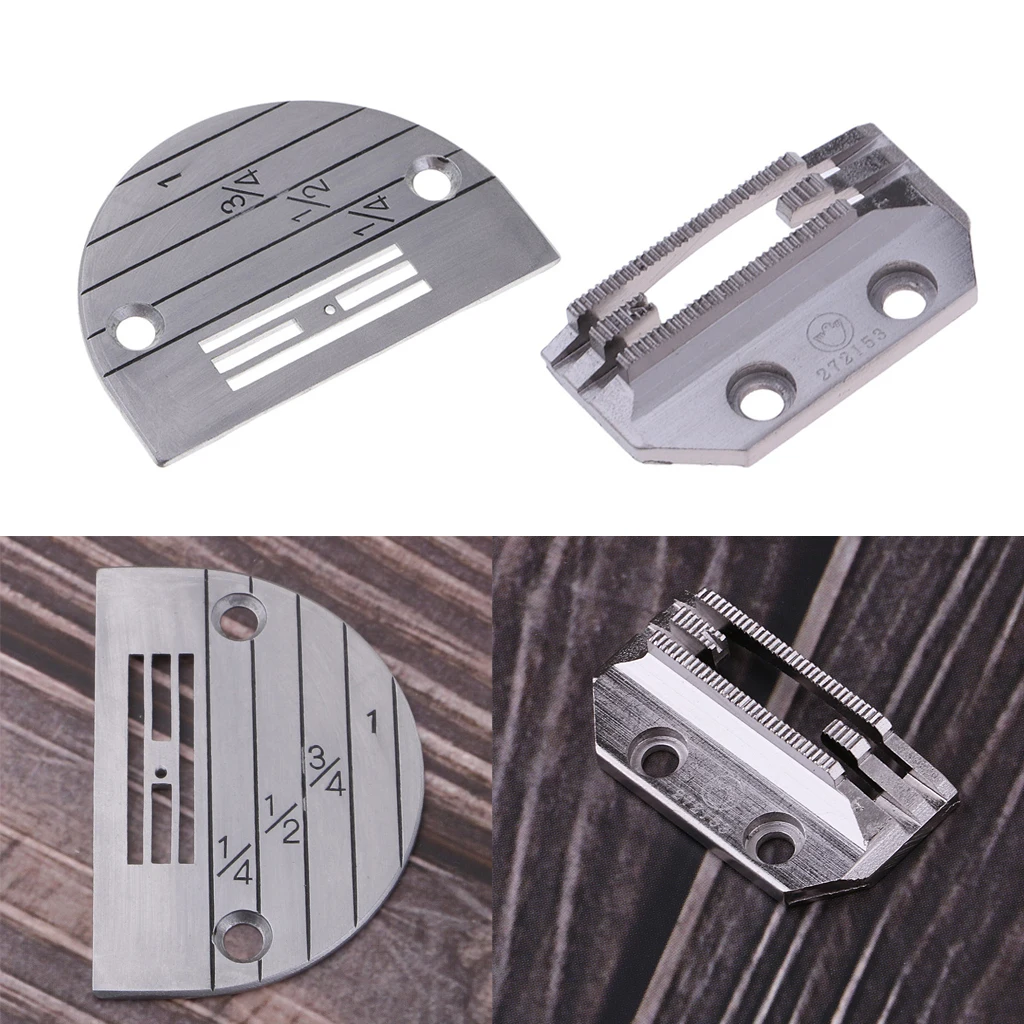 E12 Feed Dog and Needle Plate Set Industrial Sewing Machine Part Attachments