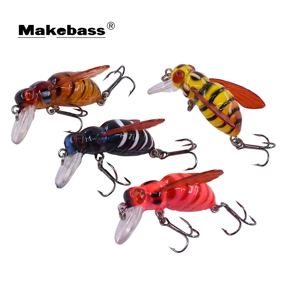 Makebass carnada الاصطناعي النحل على شكل الصيد الطعم الحشرات نحلة الصيد السحر توبواتر CrankBait باس الصيد معالجة Makebass carnada الاصطناعي النحل على شكل الصيد الطعم الحشرات نحلة الصيد السحر توبواتر CrankBait باس الصيد معالجة