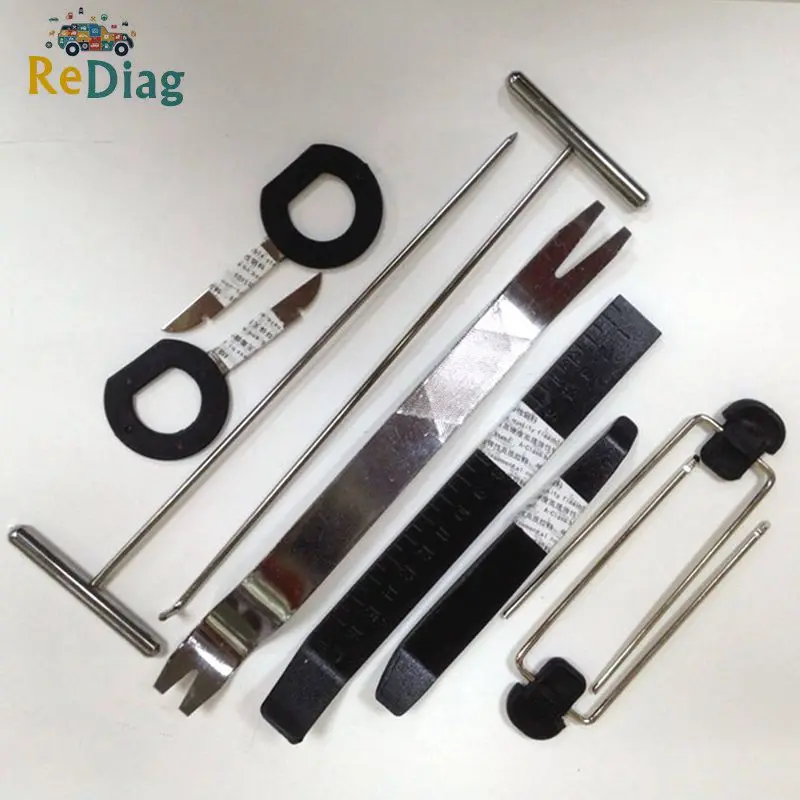 

Car Disassembly Tool Car DVD Player Trim Panel Dashboard Audio Removal Installer Hand Tool Sets Interior Refit Kit Black 9pcs/se