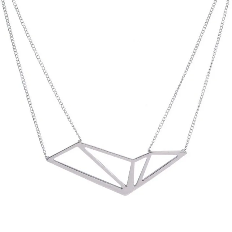 

Necklace popular big texture geometry hollow out female necklace the accessories wholesale