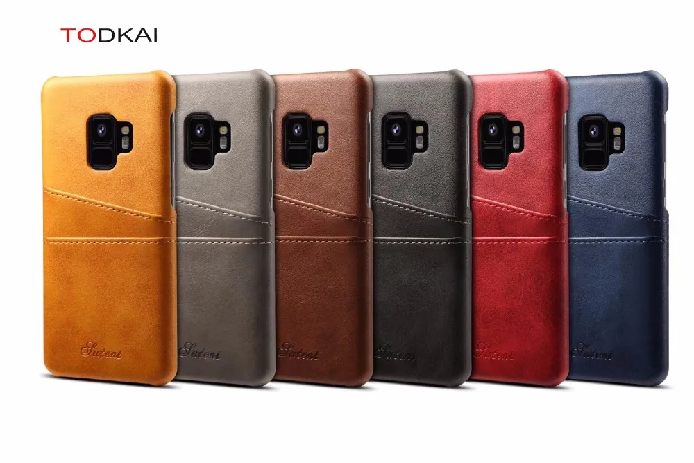 Для samsung Galaxy S8 S9 плюс чехол люкс Pu кожа с слот для карты держатель случаи задняя