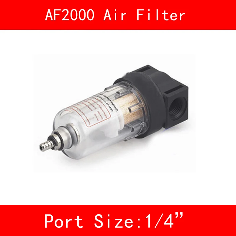 

AF2000 Air Filter Port 1/4" Pneumatic Parts Air Filter Accessory Source Treatment Unit for Compressor Oil Water Separation
