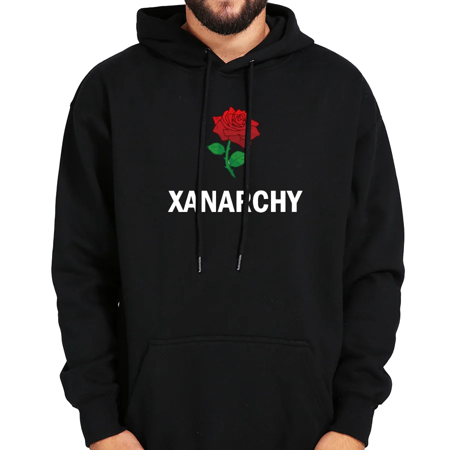 

Xanarchy Sweatshirts Lil Xan Hoodies Rapper Autumn Winter Long Sleeved Plus Velvet Hip Hop Tops Hoody