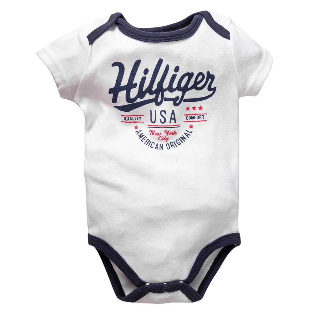 

2019 Newborn Baby Boy Clothes Crew Letter Print 6-12Months Baby Toddler Kids Boys Short-Sleeve Onesies Bodysuit