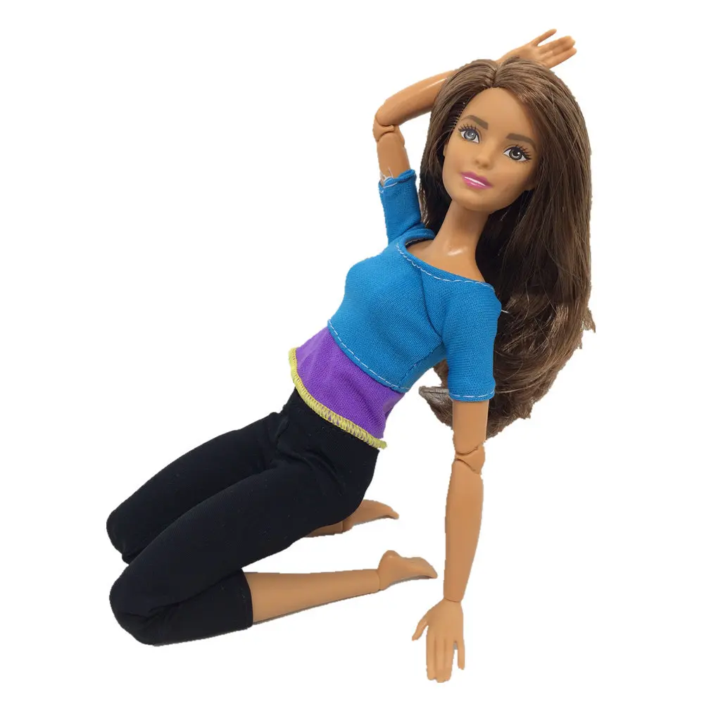 NK одна штука новейшая кукла йога одежда Мода Йога жилет и брюки для куклы Барби аксессуары платья ручной работы 038 DZ