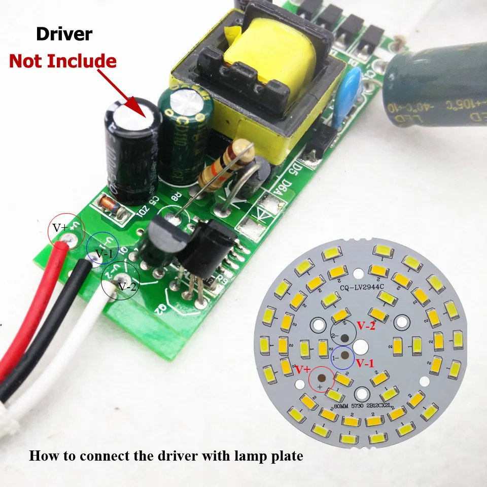 Светодиодный светильник PCB + драйвер с регулируемой яркостью SMD 5730 3/5/7/9/12/15/18