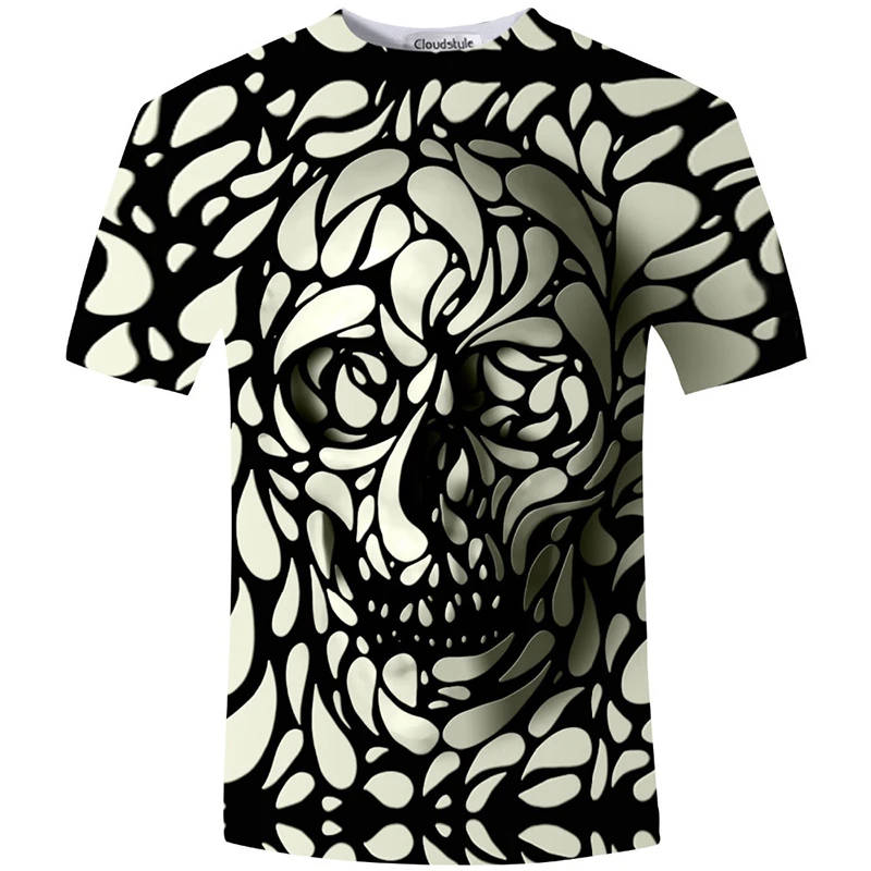 Cloudstyle 新夏スタイル 3d Tシャツスカル Hd プリント Tシャツ男性女性原宿半袖 Tシャツファッション服 S 5xl T Shirt Skull Shirt Skull3d T Shirt Aliexpress