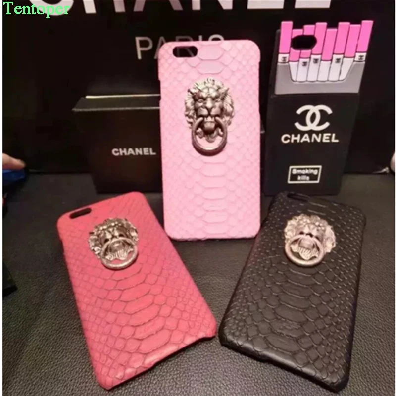 

i6 6s Plus Capa Sexy Snake Skin Phone Cases For Apple iPhone 6 6s / For iphone 6 Plus 6S Plus 5 5S SE 3D Lion Head Stand Cover