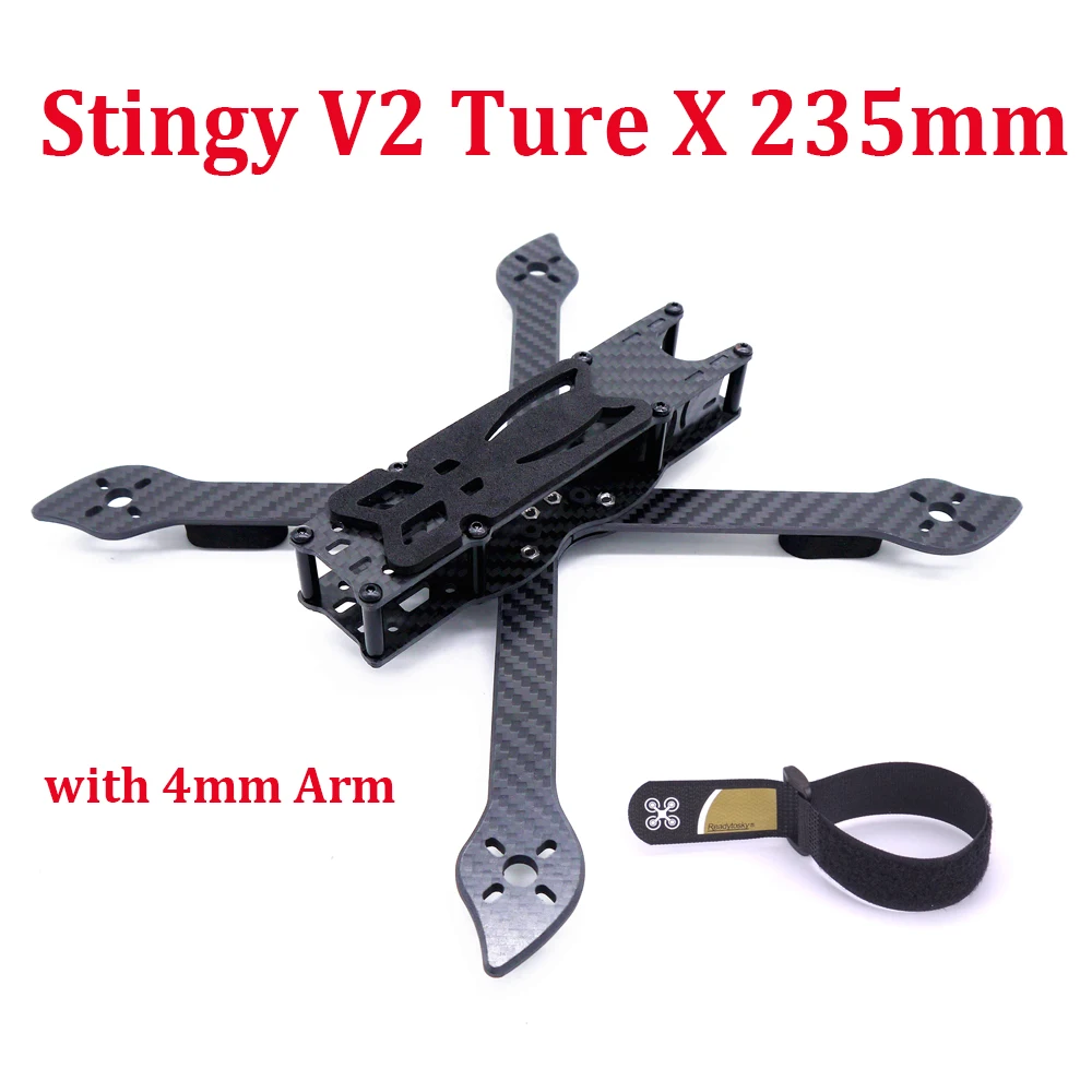 Stingy V2 5 дюймов True X FPV рама для фристайла 235 235 мм с 4 мм рукояткой FPV Racing Drone Quadcopter Frame Kit