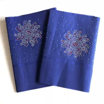 

2018 Beauty Wholesale Arican Aso Oke Headtie With Stones African ASO-EBI Headtie Gele Royal Blue Color 2 Pieces/set Hot Sale 30