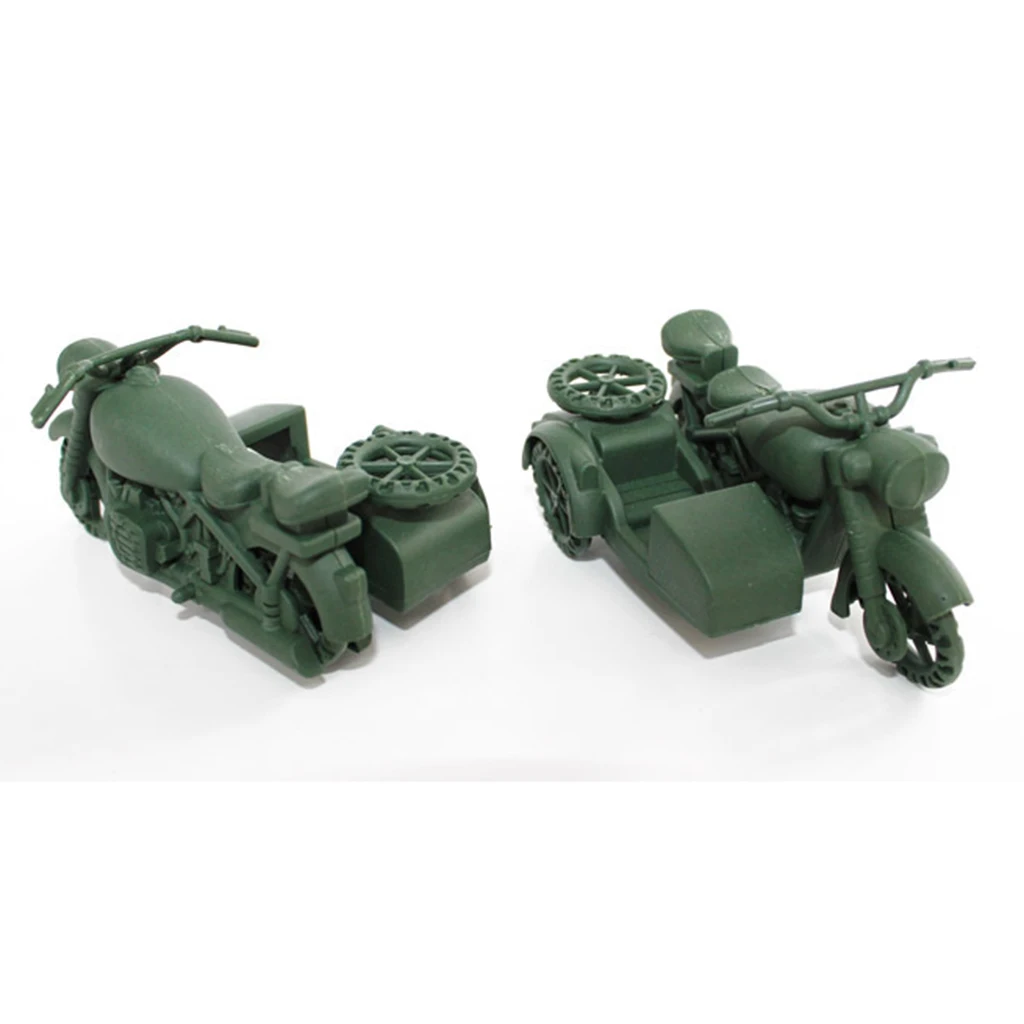 Simulation Motorbike Vehicle Model for Army Base Playset Accessories Sand Scene Model Toy Kids Games Gift