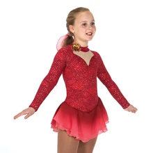 Платье для фигурного катания Nasinaya, индивидуальные юбки для конькобежцев для девочек, женщин, детей, Patinaje, гимнастика, представление 348