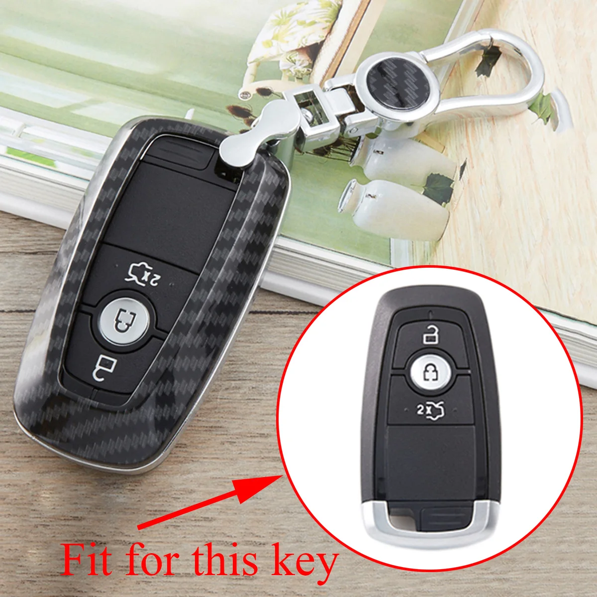 

Smart Key Cover Fit For Ford Edge Fusion Mondeo F-150 Mustang Ecosport 2018 2019 Key Case Bag Fob Shell 3/4 Buttons Accessories