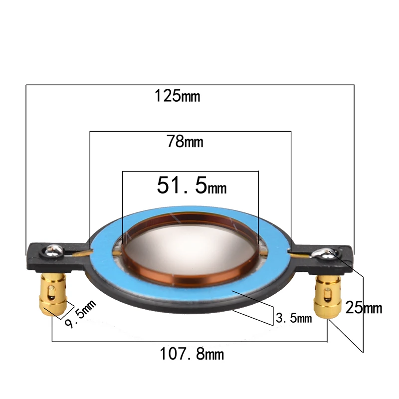 51.5 HIFIDIY LIVE 34,5 38 44,5 51,5 72 74 ядро твитеры звуковая катушка мембрана титановая пленка ВЧ динамик ремонт аксессуары diy запчасти - Цвет: 51.5