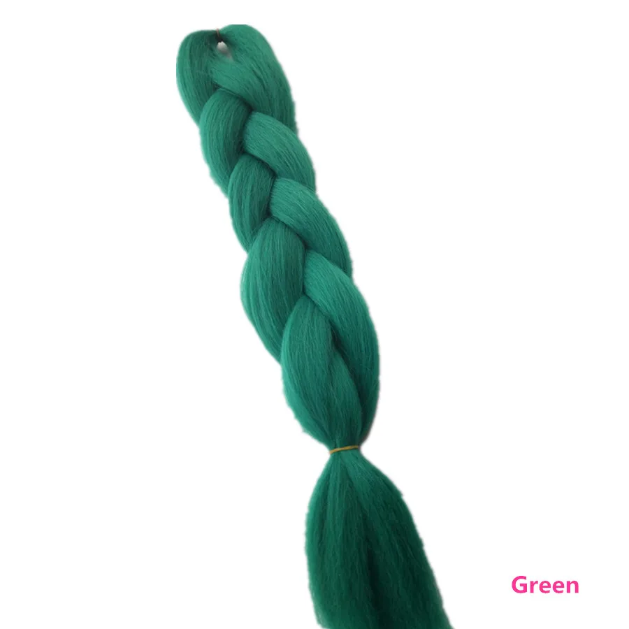 5 шт. 2" Pervado волосы Джамбо плетеные волосы объемные синтетические крючком косы наращивание волос темно-серый синий зеленый Омбре для женщин - Цвет: #17