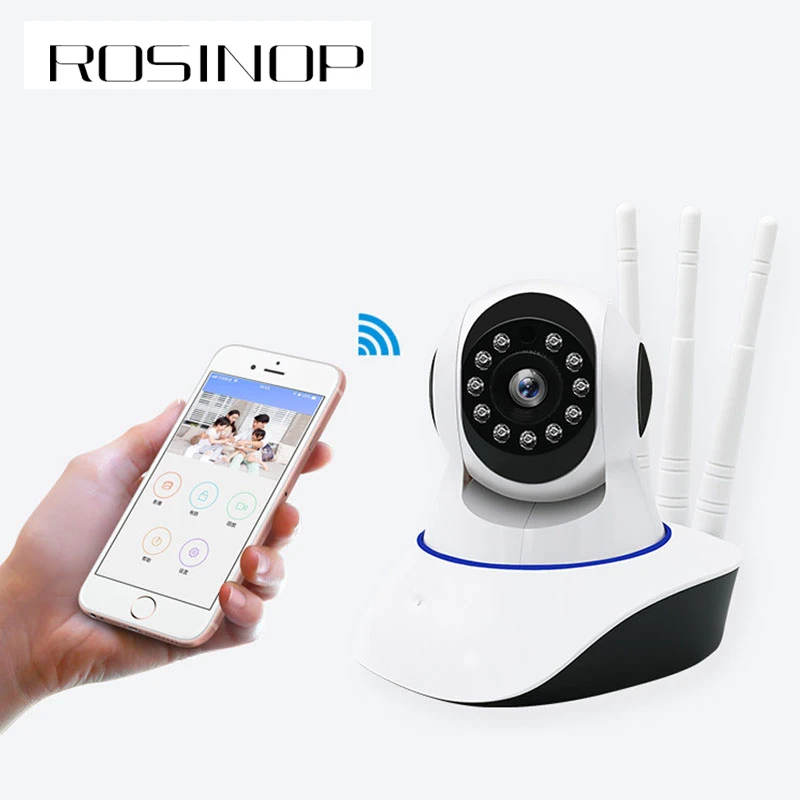 

Rosinop 3 Antennas onvif Infrared IP camera wifi CCTV kamera Home Security 1080P PTZ camara de vigilancia Wireless App mini cam