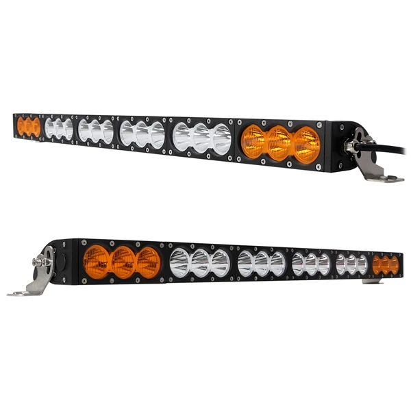 

32 inch Combo beam white + Amber Double Color Single Row Led Light Bar Straight Driving Led Bar 180w Offroad For Jeep SUV