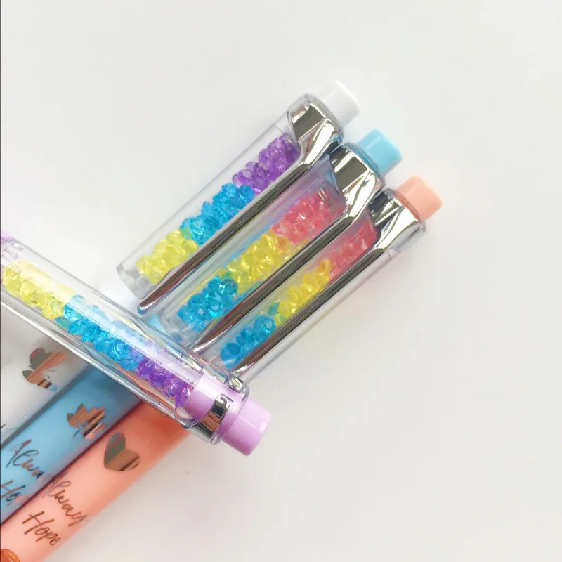 2 шт./партия Радужный Алмазный пресс механический карандаш милый 0,5 мм автоматическая ручка для рисования, письменные принадлежности, канцелярские принадлежности, подарок