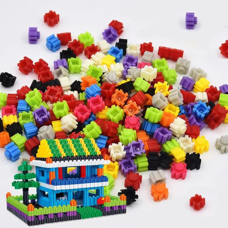 ABS сборки головоломки строительные блоки 3D интеллектуальной образование игрушки для детей маленькая частица блок мальчики девочки