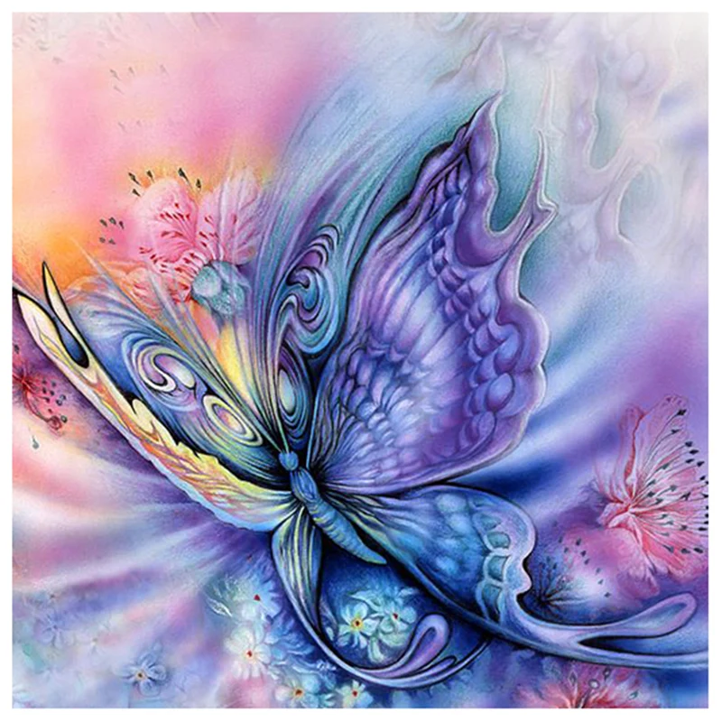 

DIY Full round Drill 5D Diamond Painting butterfly handmade Embroidery arts Cross Stitch Mosaic Home Decoration Diamond Embroide