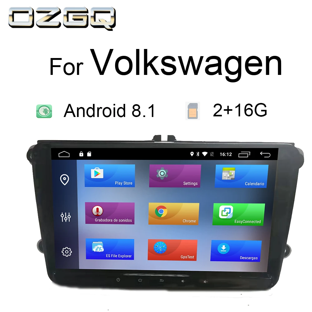 OZGQ Android 8 1 система PX30 2 + 16G Универсальный 9-дюймовый Автомобильный плеер для Volkswagen