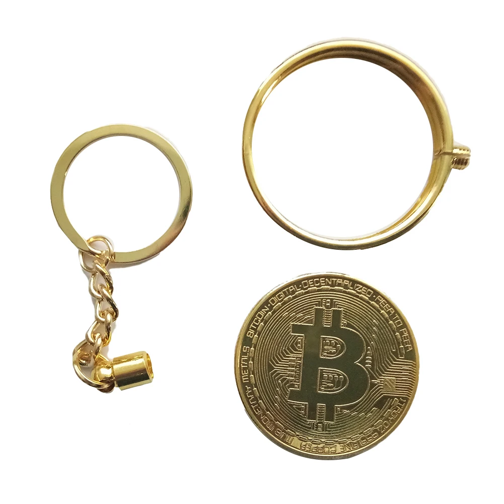 1pc Detachable Gold Plated DIY Commemorative Coin Keychain Key Ring BTC Coin Art Collection For Bitcoin Litecoin Ether 1pc Detachable Gold Plated DIY Commemorative Coin Keychain Key Ring BTC Coin Art Collection For Bitcoin Litecoin Ether