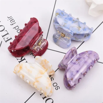 

1 PCS Hot Sale Candy Colors Acrylic Hair Claw Clips Korean Style Small Hair Clips Ponytail Hairpin Crab Clamp Barrette 6 Colors
