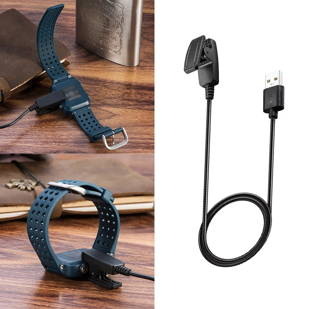 1 м USB Смарт часы зарядное устройство зарядный кабель Garmin Forerunner 735XT 235 230 630 подход S20
