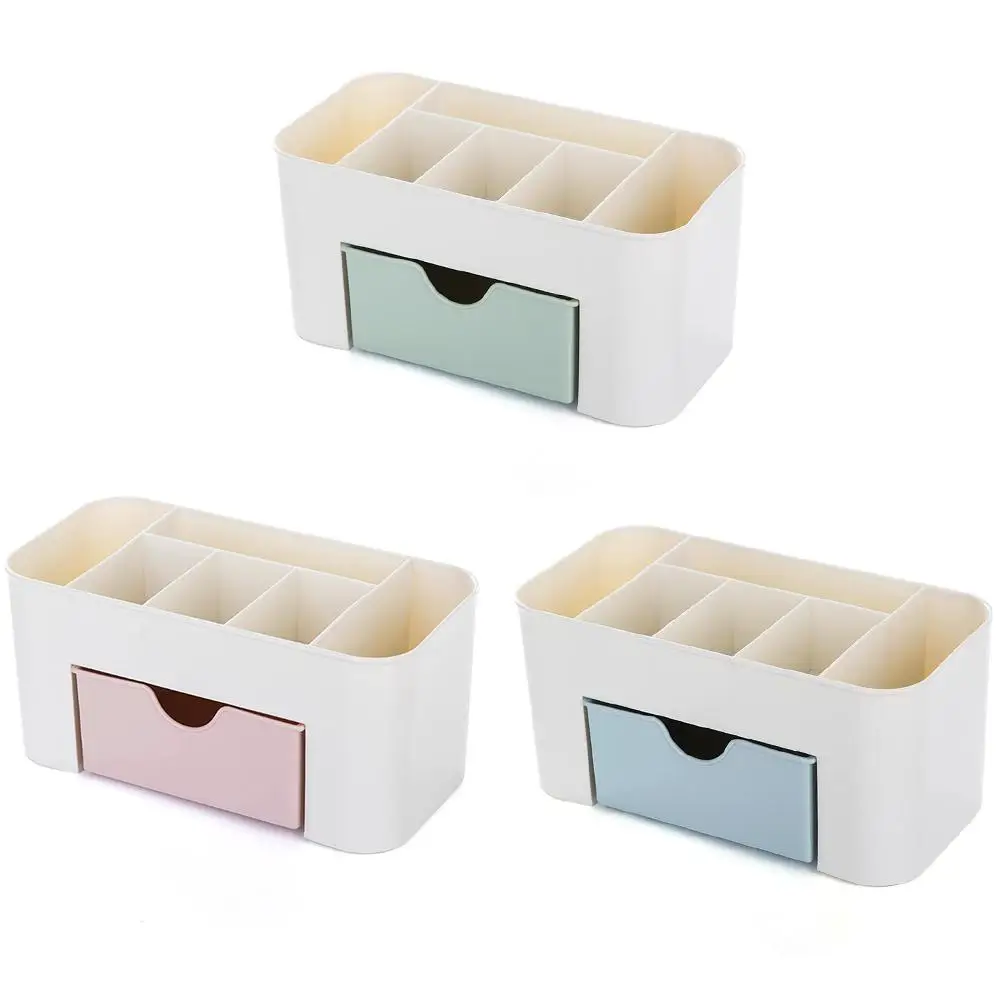 Simple Style Plastic Tabletop Cosmetic Box With Small Drawers Multi Function Jewelry Box Storage Box For Office Desk Receive Home Office Storage Aliexpress