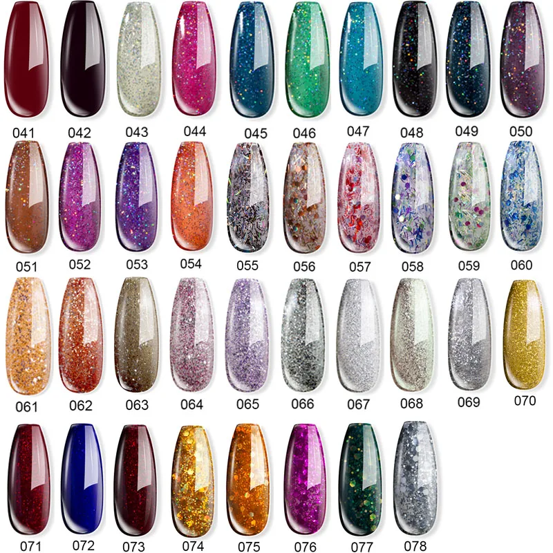 Maphie 8Pcs Lot Glitter Gel Polish Packing With Box Nail Art Set DIY Nail Design Led 4